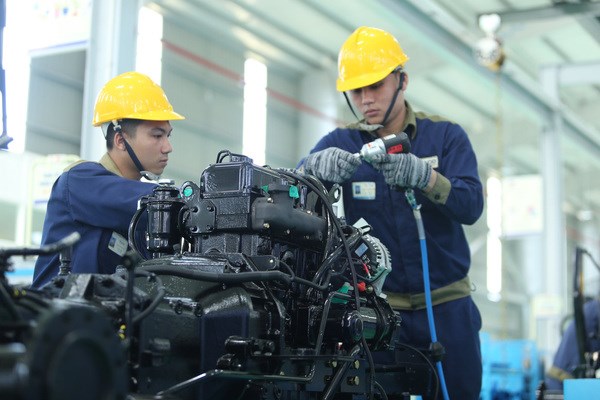 Automobile manufacturing at a THACO factory (Photo: VNA)